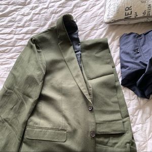 Green Suit - Banana Republic